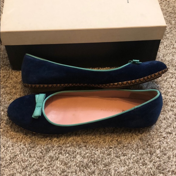 MArc By Marc Jacobs Blue Velvet Bow Flats - Picture 4 of 7
